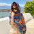 Ethnic Style Shawl Scarf Dual-use Sun Protection By The Sea Beach Scarf Red Large Gauze Scarf Female Desert Travel Photography Summer