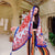 Ethnic Style Shawl Scarf Dual-use Sun Protection By The Sea Beach Scarf Red Large Gauze Scarf Female Desert Travel Photography Summer