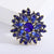 Ethnic Style Shiny Pin Flower Alloy Inlay Crystal Glass Women'S Brooches