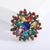 Ethnic Style Shiny Pin Flower Alloy Inlay Crystal Glass Women'S Brooches