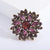 Ethnic Style Shiny Pin Flower Alloy Inlay Crystal Glass Women'S Brooches