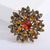 Ethnic Style Shiny Pin Flower Alloy Inlay Crystal Glass Women'S Brooches