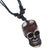 Ethnic Style Skull Wood Resin Wax Line Men's Necklace