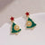 Ethnic Style Snowman Snowflake Elk Alloy Enamel Rhinestones Women's Drop Earrings 1 Pair