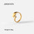 European And American 18k Gold-plated Stainless Steel Special-shaped Open Ring Geometric Ring