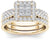 European And American Couple Ring Multi-layer Golden Inlaid Zircon Ring Wholesale