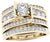 European And American Couple Ring Multi-layer Golden Inlaid Zircon Ring Wholesale