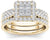 European And American Couple Ring Multi-layer Golden Inlaid Zircon Ring Wholesale