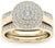 European And American Couple Ring Multi-layer Golden Inlaid Zircon Ring Wholesale