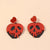 European And American Fashion Cool Creative Funny Quirky Earrings Retro Trend Heart-shaped Pendant Hollow Skull Earrings