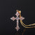 European And American Fashion Cross Zircon Copper Necklace