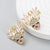 European And American Fashion Personality Drip Oil Antlers Alloy Diamond Elk Earrings