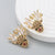 European And American Fashion Personality Drip Oil Antlers Alloy Diamond Elk Earrings