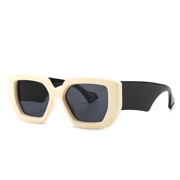 European And American Geometric Contrast Color Retro High-end Sunglasses