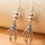 European And American Halloween Skull Spray Paint Bow Earrings