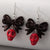 European And American Halloween Skull Spray Paint Bow Earrings