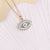 European And American New Devil's Eye Oil Dripping Stainless Steel Pendant Necklace