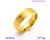 European And American New Exaggerated Style Stainless Steel Gold-plated Zircon Four-claw Couple Rings Jewelry Stripes Couple Rings Wholesale