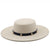 European And American Retro Multicolor Flat Top Hat Big Brim Hat Autumn And Winter Wool Felt Hat