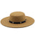 European And American Retro Multicolor Flat Top Hat Big Brim Hat Autumn And Winter Wool Felt Hat