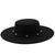 European And American Retro Multicolor Flat Top Hat Big Brim Hat Autumn And Winter Wool Felt Hat