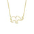 European And American Stainless Steel Pendant Necklace Lucky Hollow Elephant Clavicle Chain