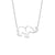 European And American Stainless Steel Pendant Necklace Lucky Hollow Elephant Clavicle Chain