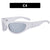 Exaggerated Punk Streetwear Geometric Ac Special-shaped Mirror Full Frame Sports Sunglasses