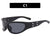 Exaggerated Punk Streetwear Geometric Ac Special-shaped Mirror Full Frame Sports Sunglasses