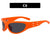 Exaggerated Punk Streetwear Geometric Ac Special-shaped Mirror Full Frame Sports Sunglasses