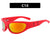 Exaggerated Punk Streetwear Geometric Ac Special-shaped Mirror Full Frame Sports Sunglasses