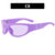 Exaggerated Punk Streetwear Geometric Ac Special-shaped Mirror Full Frame Sports Sunglasses