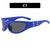 Exaggerated Punk Streetwear Geometric Ac Special-shaped Mirror Full Frame Sports Sunglasses