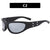 Exaggerated Punk Streetwear Geometric Ac Special-shaped Mirror Full Frame Sports Sunglasses