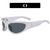 Exaggerated Punk Streetwear Geometric Ac Special-shaped Mirror Full Frame Sports Sunglasses