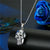 Exaggerated Retro Diamond-studded Skull Pendant Necklace