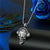 Exaggerated Retro Diamond-studded Skull Pendant Necklace