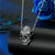 Exaggerated Retro Diamond-studded Skull Pendant Necklace