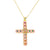 Exaggerated Simple Style Cross Copper Plating Inlay Pearl Zircon Gold Plated Charms