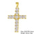 Exaggerated Simple Style Cross Copper Plating Inlay Pearl Zircon Gold Plated Charms