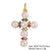 Exaggerated Simple Style Cross Copper Plating Inlay Pearl Zircon Gold Plated Charms