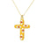 Exaggerated Simple Style Cross Copper Plating Inlay Pearl Zircon Gold Plated Charms