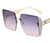 Exaggerated Streetwear Solid Color Ac Square Frameless Women's Sunglasses