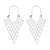 Exaggerated Triangle Plating Hollow Out Titanium Steel Earrings