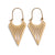 Exaggerated Triangle Plating Hollow Out Titanium Steel Earrings