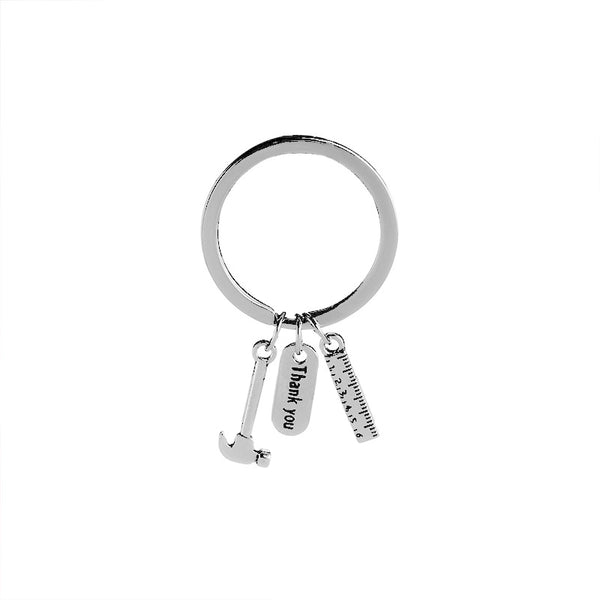 Explosion Key Chain Creative Small Gift Alloy Hammer Ruler Father's Day Key Chain Small Gift