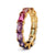 Exquisite Fashion Iridescent Zircon Ladies Copper Fine Rings