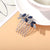 Factory Wholesale Korean Version Of The Bridal Headdress Plate Hair Fork Comb Diamond Willow Leaf Insert Comb Rhinestone Alloy Hair Comb Creative Fashion