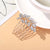 Factory Wholesale Korean Version Of The Bridal Headdress Plate Hair Fork Comb Diamond Willow Leaf Insert Comb Rhinestone Alloy Hair Comb Creative Fashion