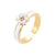 Fairy Style Modern Style Simple Style Moon Heart Shape Butterfly Alloy Copper Gold Plated Silver Plated Artificial Gemstones Artificial Diamond Open Ring In Bulk